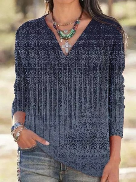 

Ethnic Boho T-Shirt, Dark blue, T-Shirts