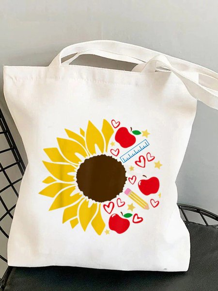 

Sunflower Teacher Shopping Tote, One-size, Bags