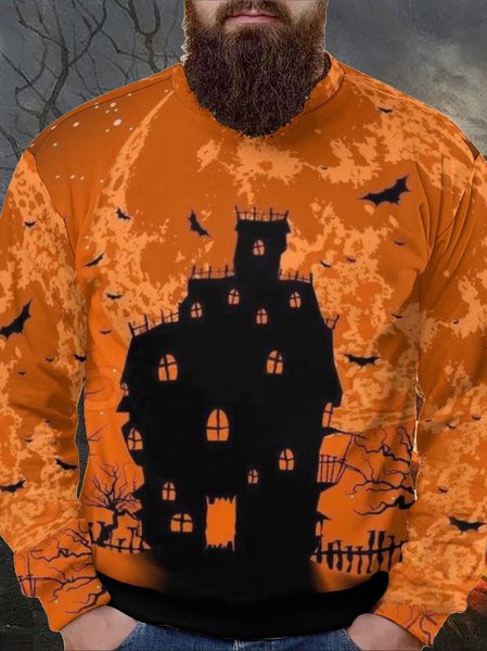 

Men's Halloween Printing Casual Sweatshirt, As picture, Hoodies&Sweatshirts