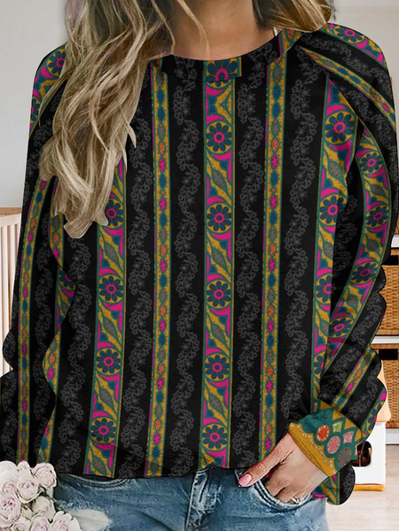 

Lilicloth x Iqs Religion Floral Geomatic Painting Women's Sweatshirt, As picture, Hoodies&Sweatshirts