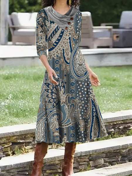 

Casual Cross Neck Regular Fit Dresses, Blue, Dresses