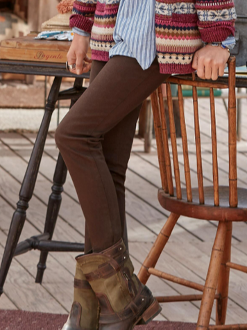 

Regular Fit Plain Casual Pants, Brown, Pants