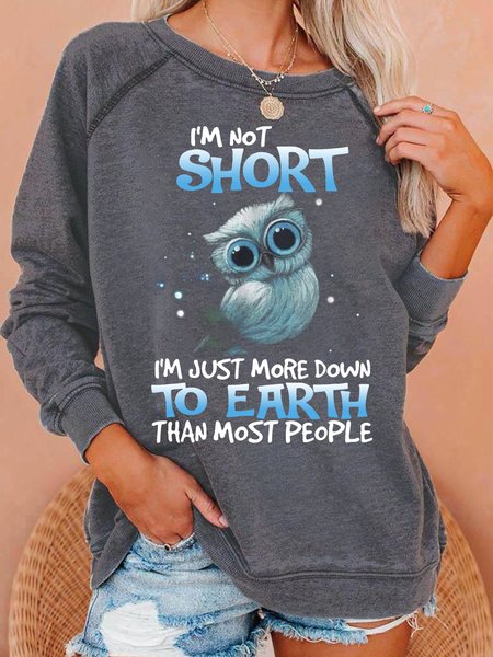 

Womens Funny Short Girl Sweatshirt, Gray, Hoodies&Sweatshirts