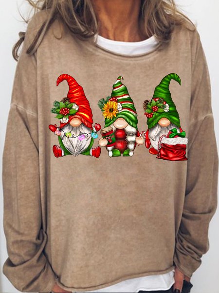 

Womens Christmas Gnomes Sweatshirt, Light brown, Hoodies&Sweatshirts