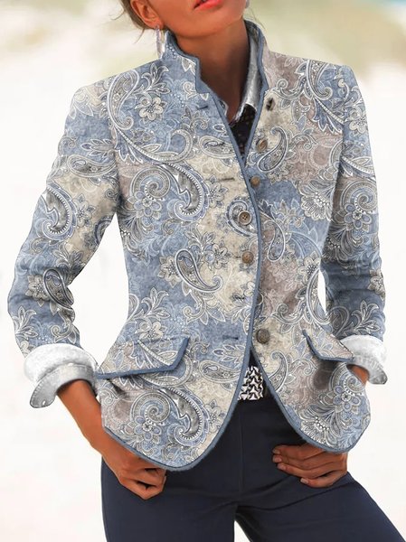 Regular Fit Paisley Boho Blazer