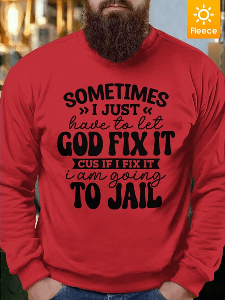 

Men Funny Printed Sweatshirt With Fifties Fleece, Red, Hoodies&Sweatshirts