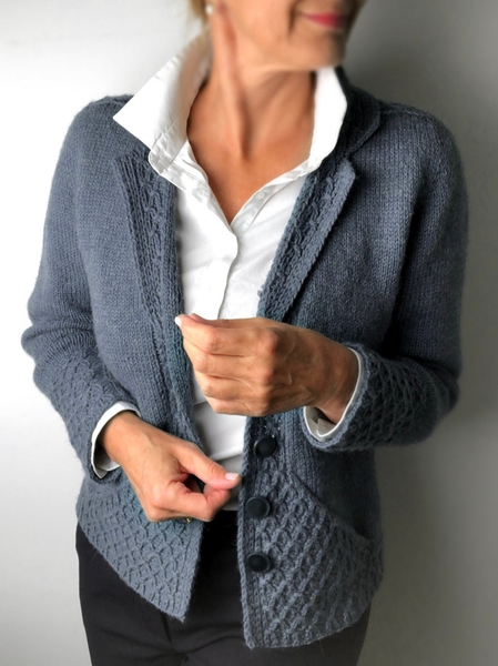 

Regular Fit Casual Lapel Collar Sweater Coat, Gray, Sweaters