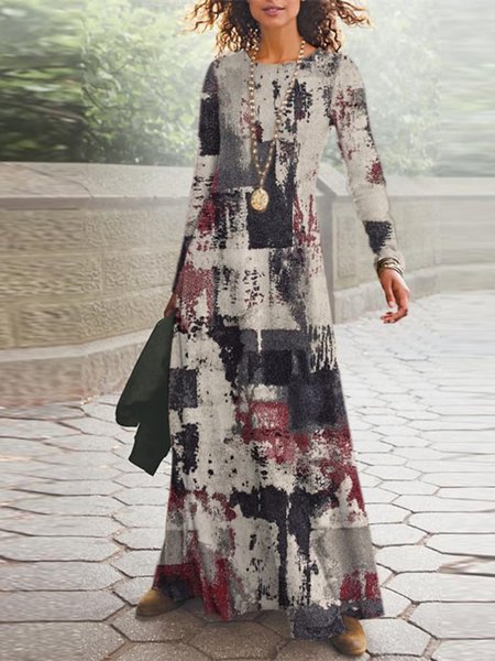 

Crew Neck Regular Fit Ethnic Dresses, Red, Dresses