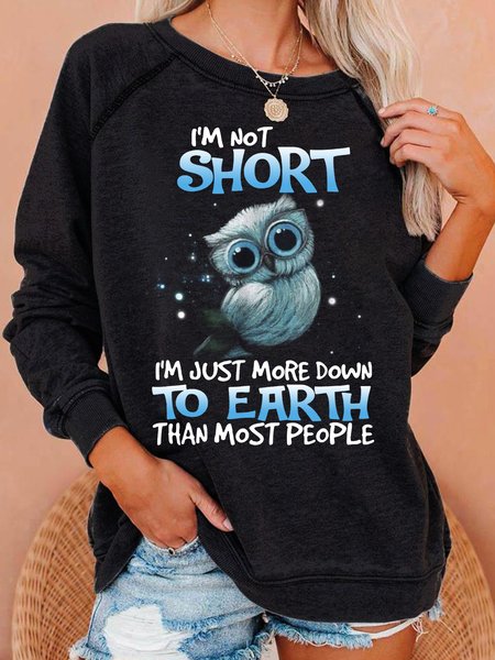 

Womens Funny Short Girl Sweatshirt, Black, Hoodies&Sweatshirts