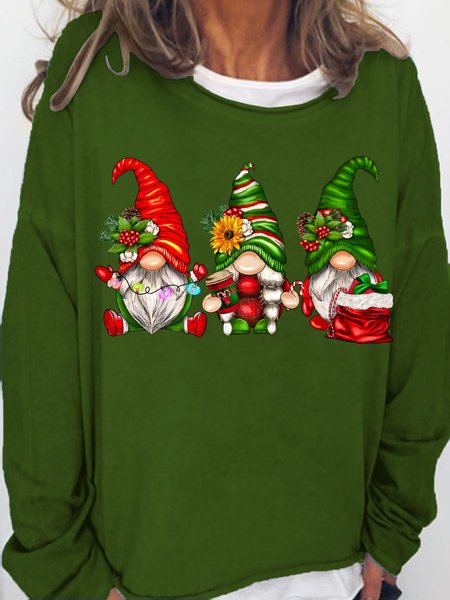 

Womens Christmas Gnomes Sweatshirt, Green, Hoodies&Sweatshirts