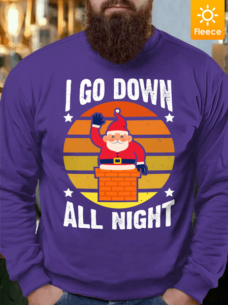 

Lilicloth X Jessanjony I Go Down All Night With Santa Claus Men's Fleece Sweatshirt, Purple, Hoodies&Sweatshirts