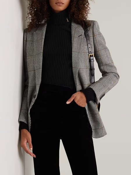 

Urban Plaid Long Sleeve Regular Fit Blazer, Gray, Blazers