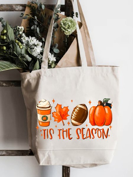 It's The Season Shopping Tote, White, Bags