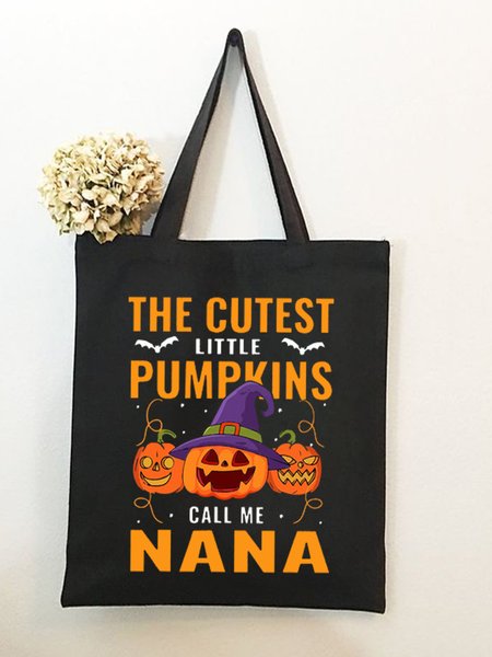 

The Cutest Pumpkin Call Me NANA Shopping Totes, Black, Bags