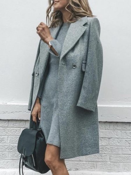 

Plain urban casual suit coat, Gray, Blazers