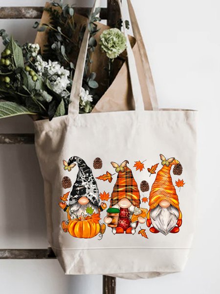 

Pumpkin Gonme Halloween Graphic Shopping Tote, White, Bags