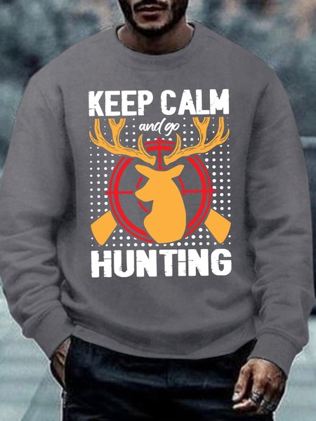 

Lilicloth X Jessanjony Keep Calm And Go Hunting Men's Sweatshirt, Gray, Hoodies&Sweatshirts