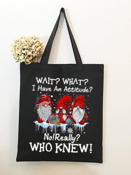 

I Have An Attitude Shopping Tote, Black, Bags