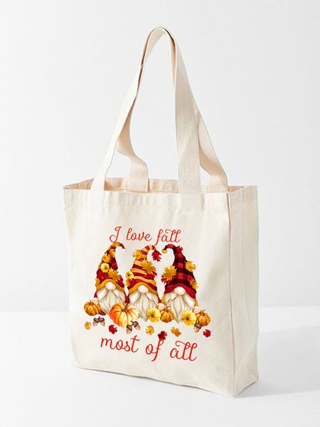 

I Love Fall Most Of All Shopping Totes, White, Bags