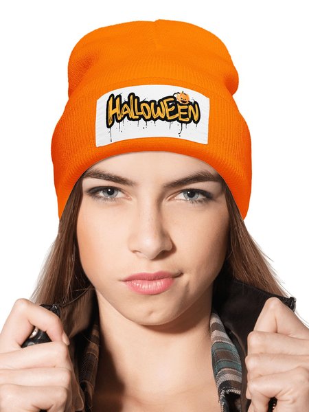 

Halloween Letter Beanie Hat, Orange, Hats