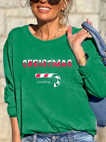 

Crew Neck Loose Cotton-Blend T-Shirt, Green, Tops