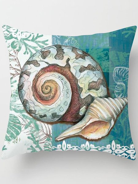 

Banquet Party Pool Beach Vacation Turtle Seahorse Conch Print Home Pillowcase 45*45, Color5, Home Decor