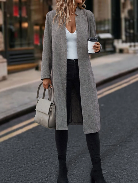

Urban Plain Coat, Gray, Outerwear