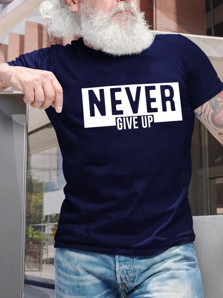 

Lilicloth X Abu Never Give Up Men's T-Shirt, Purplish blue, T-shirts