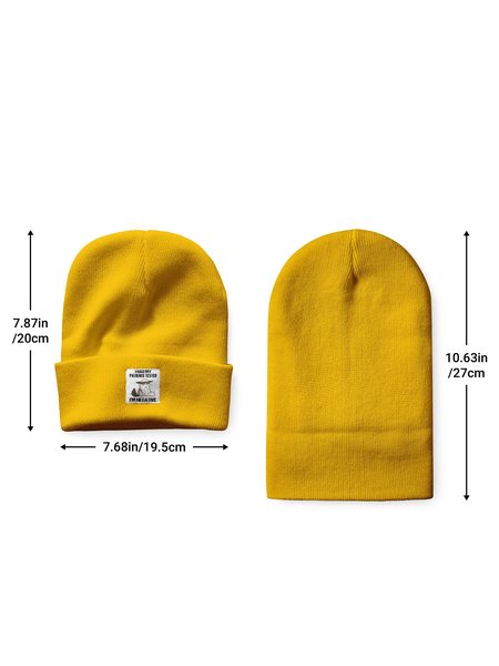 

I Had My Patience Tested I'm Negative Cat Funny Sarcasm Animal Graphic Beanie Hat, Yellow, Hats