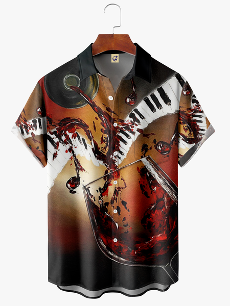 

music Pocket Short Sleeve Shirt, Black, Short Sleeve Shirts