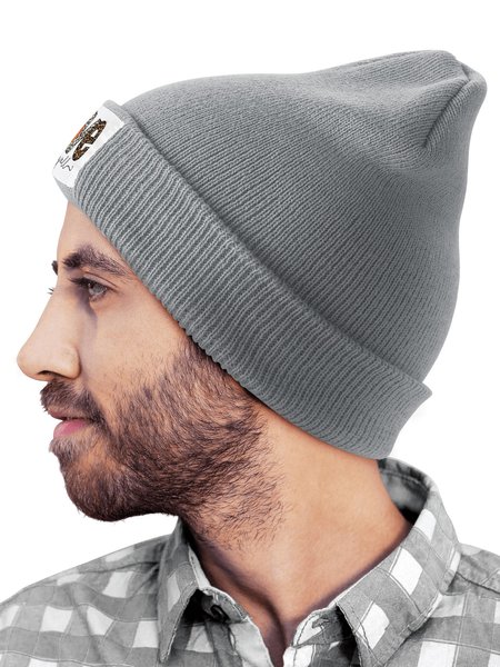 

Love Pumpkin Print Halloween Graphic Beanie Hat, Gray, Hats