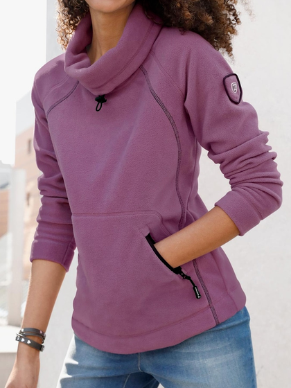 

Casual Turtleneck Loose Sweatshirts, Purple, Hoodies & Sweatshirts