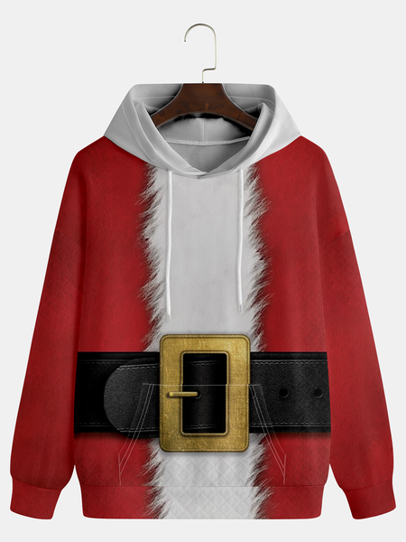 

Belt Santa Costume Graphic Hoodie, Red, Hoodies&Sweatshirts