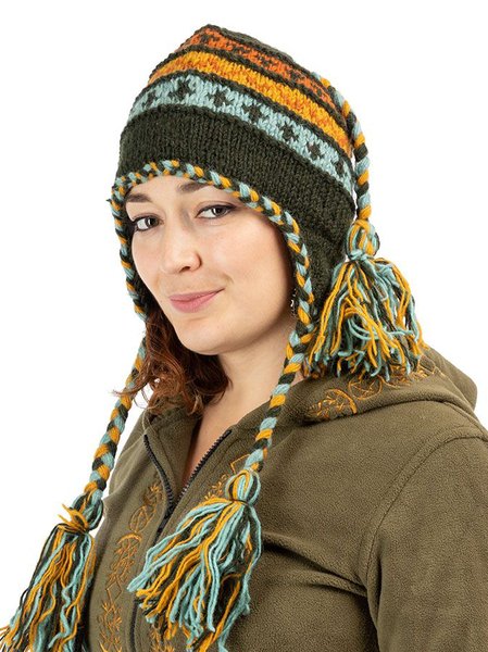 

Ethnic Vintage Crochet Fringe Hat Party Festive Decoration, As picture, Women Hats