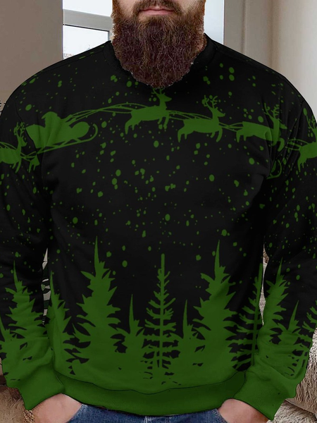 

Lilicloth x Iqs Christmas Men's Casual Sweatshirt, As picture, Hoodies&Sweatshirts