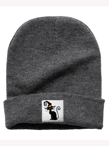 

Halloween Cat Animal Beanie Hat, Gray, Hats
