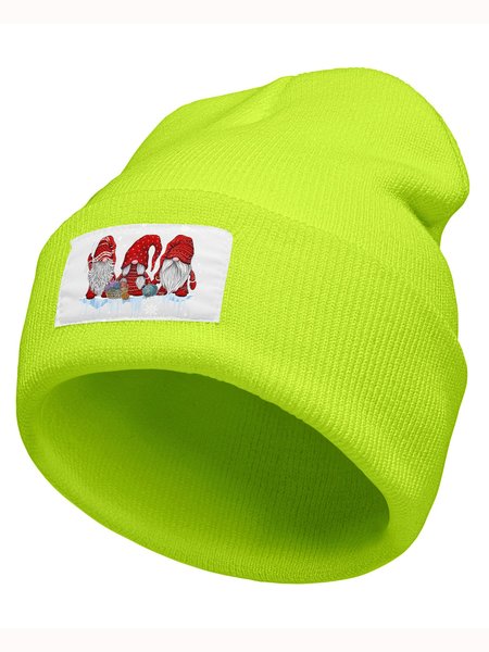 

Christmas Gnome Christmas Graphic Beanie Hat, Green, Hats