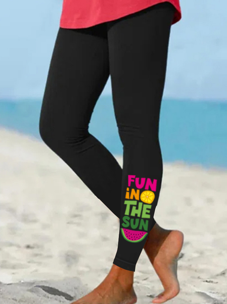 

Lilicloth X Nasir Fun In The Sun Women's Tummy Control Leggings, Black, Leggings