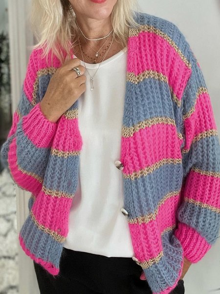 

Loose Sweater Coat, Multicolor, Cardigans