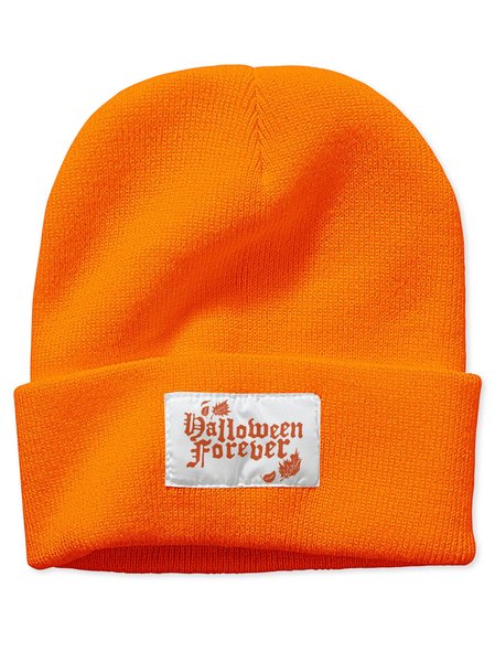 

Halloween Forever Letter Beanie Hat, Orange, Hats