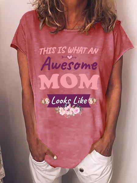 

Lilicloth X Hynek Rajtr This Is What An Awesome Mom Looks Like Women's T-Shirt, Red, T-shirts