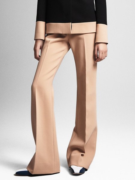 

Plain Regular Fit Fashion Pants, Khaki, Pants