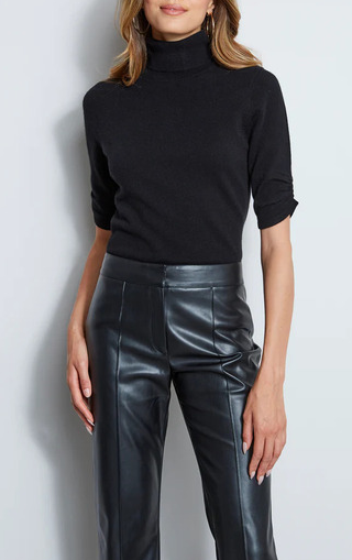 

Acrylic Turtleneck Urban Sweater, Black, Pullovers