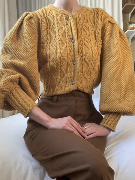 

Long sleeve Regular Fit Elegant Plain Sweater Coat, Yellow, Cardigans