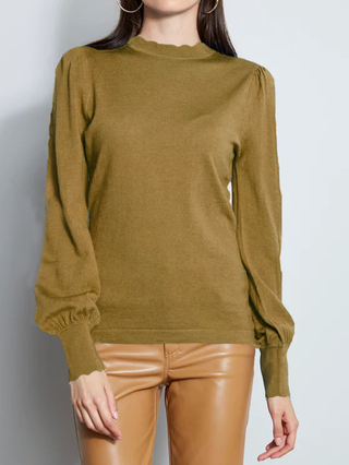 

Casual Acrylic Crew Neck Sweater, Brown, Pullovers