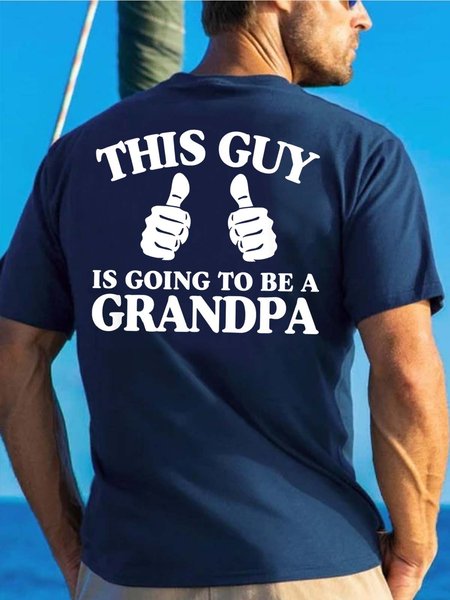 

Men This Guy Going To Be A Grandpa Vintage T-Shirt, Blue, T-shirts