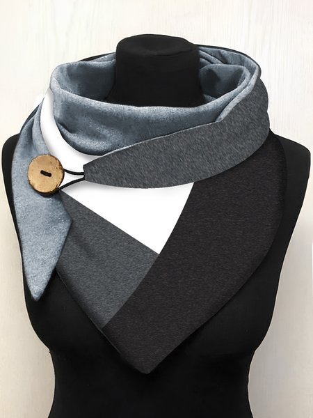 

Women's Contrast Line Triangle Scarf Casual Mature, As picture, Scarfs