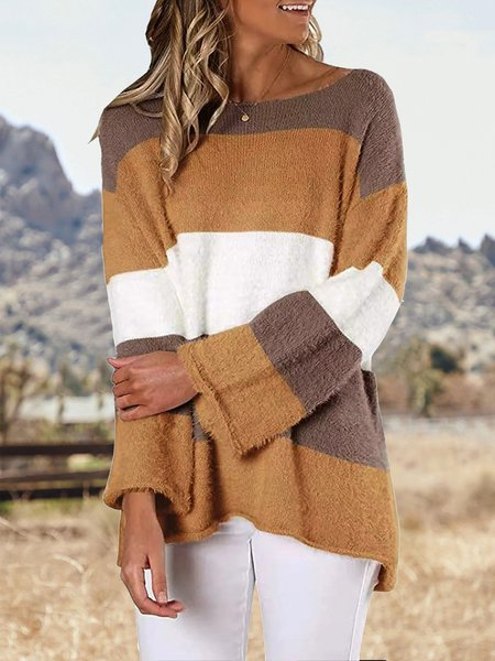 

Polyester Cotton Color Block Sweater, Multicolor, Sweaters