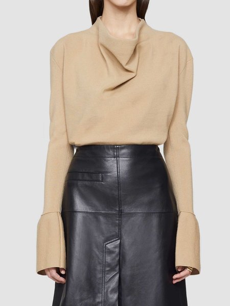 

Urban Plain Loose Sweater, Khaki, Pullovers