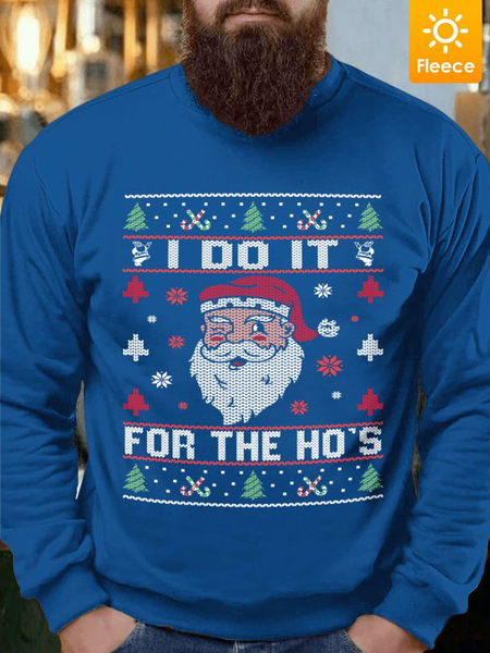 

Men I Do It For The Ho’s Merry Christmas Fleece Casual Sweatshirt, Dark_blue, Hoodies&Sweatshirts